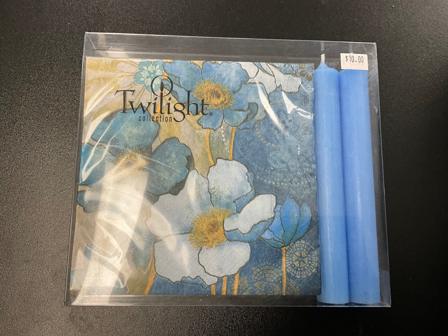 Twilight collection- flower napkin candle set