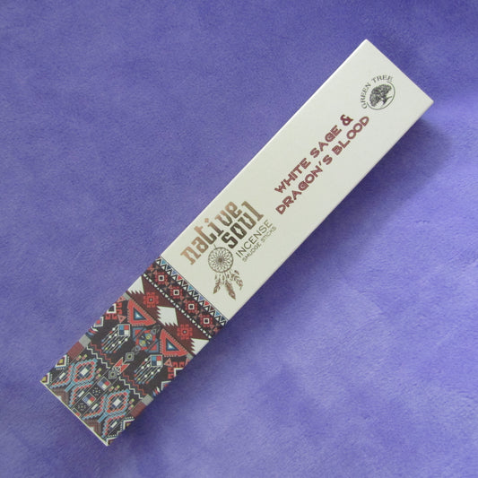 White Sage and Dragon's Blood - Smudging Incense Sticks 15g