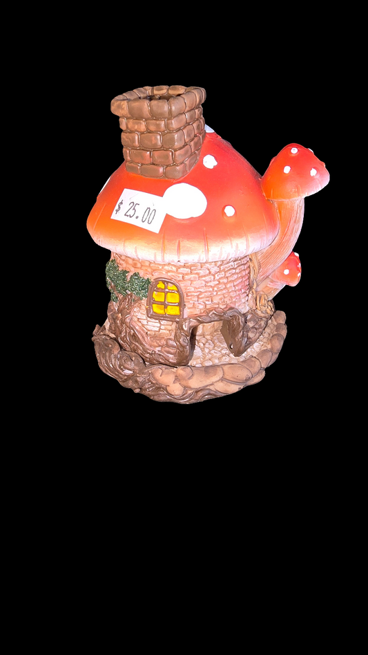 Ceramic Mushroom Fairy House
