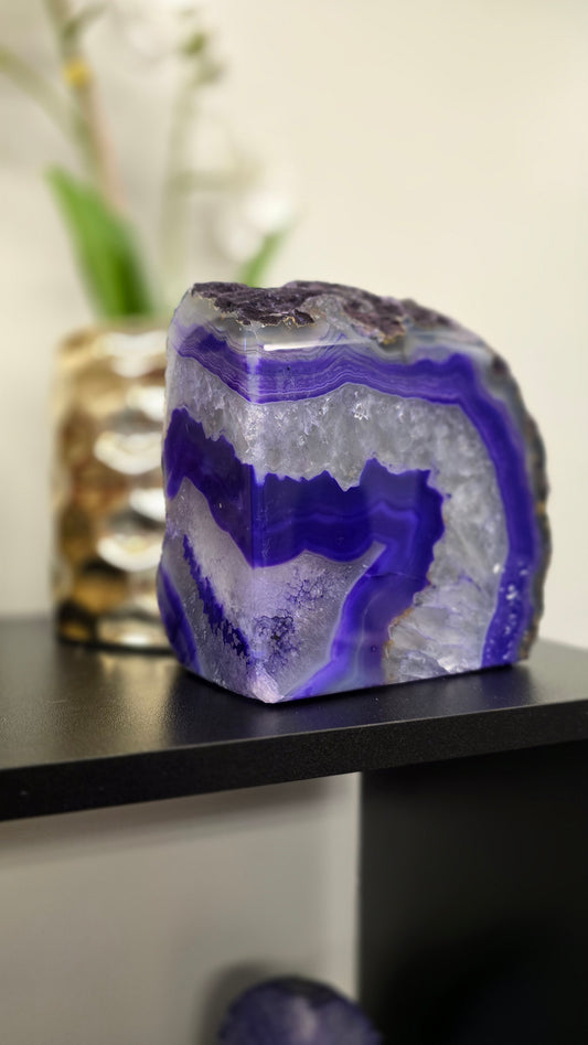 Purple Agate Book End