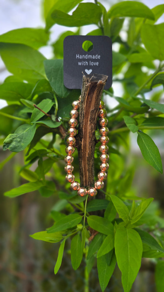 Rose Gold Plated Hematite Bracelet