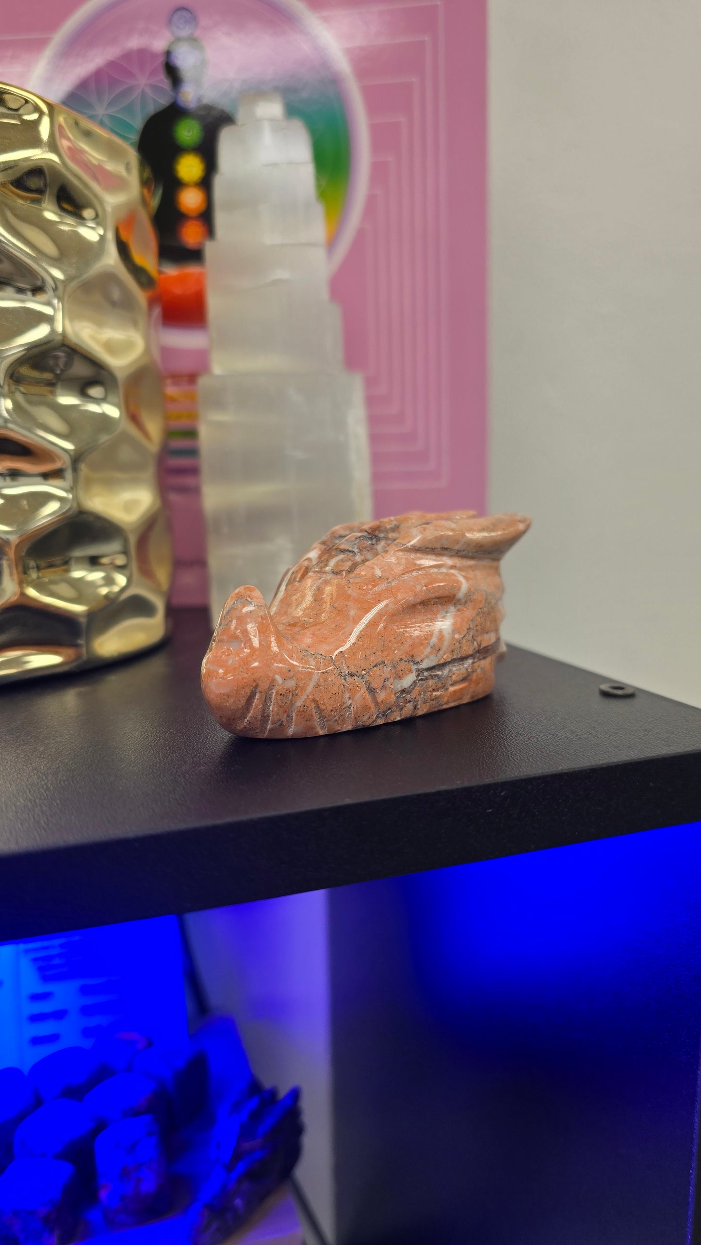 Natural Red Calcite Dragon Head