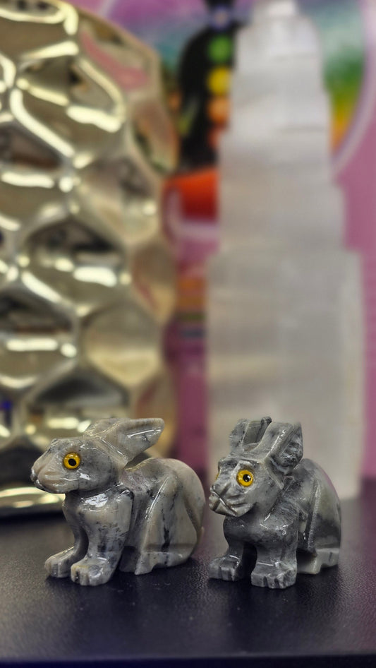 Dolomite Carved Spirit Animal - Rabbit