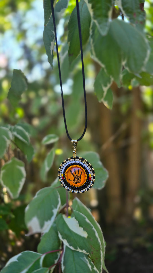 Every Child Matter Pendant with leather necklace