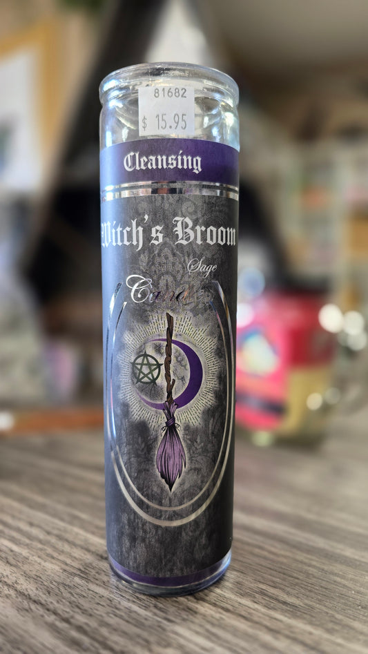 Witch's Broom Sage Candle- Cleansing