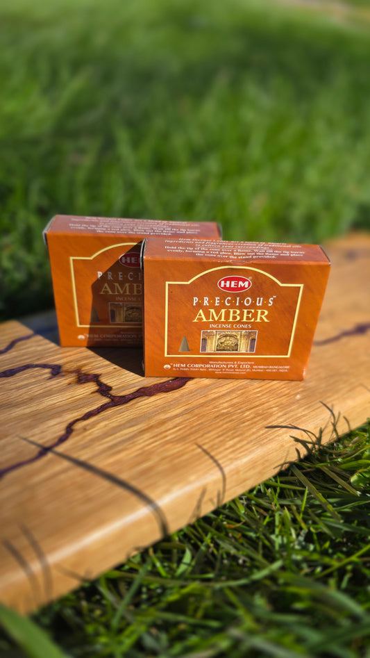 Precious Amber Incense Cones