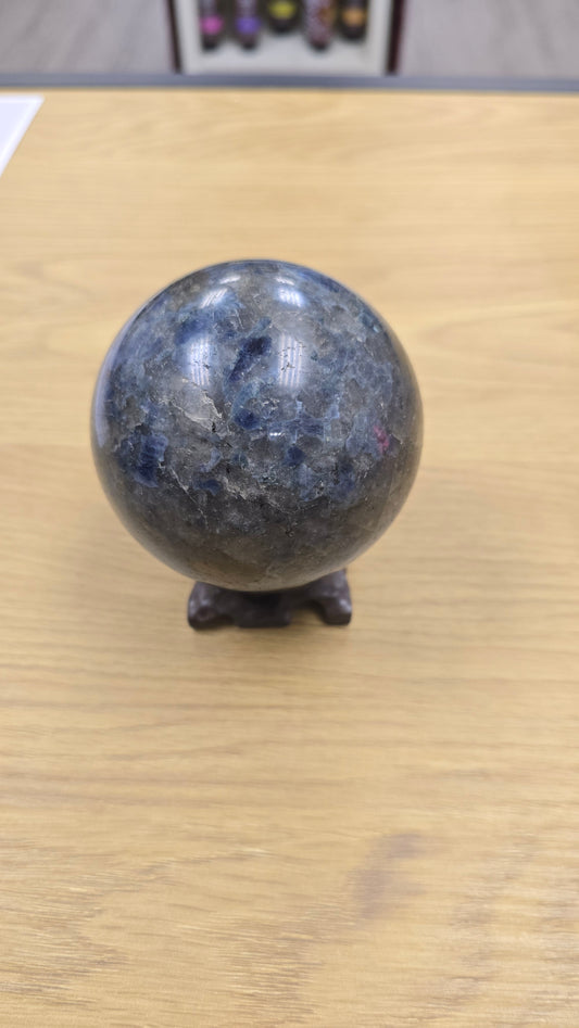 Iolite Sphere with Stand