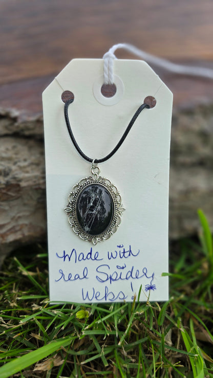 Spider Web Pendant Necklace