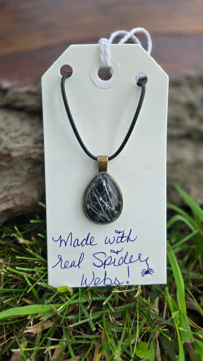 Spider Web Pendant Necklace