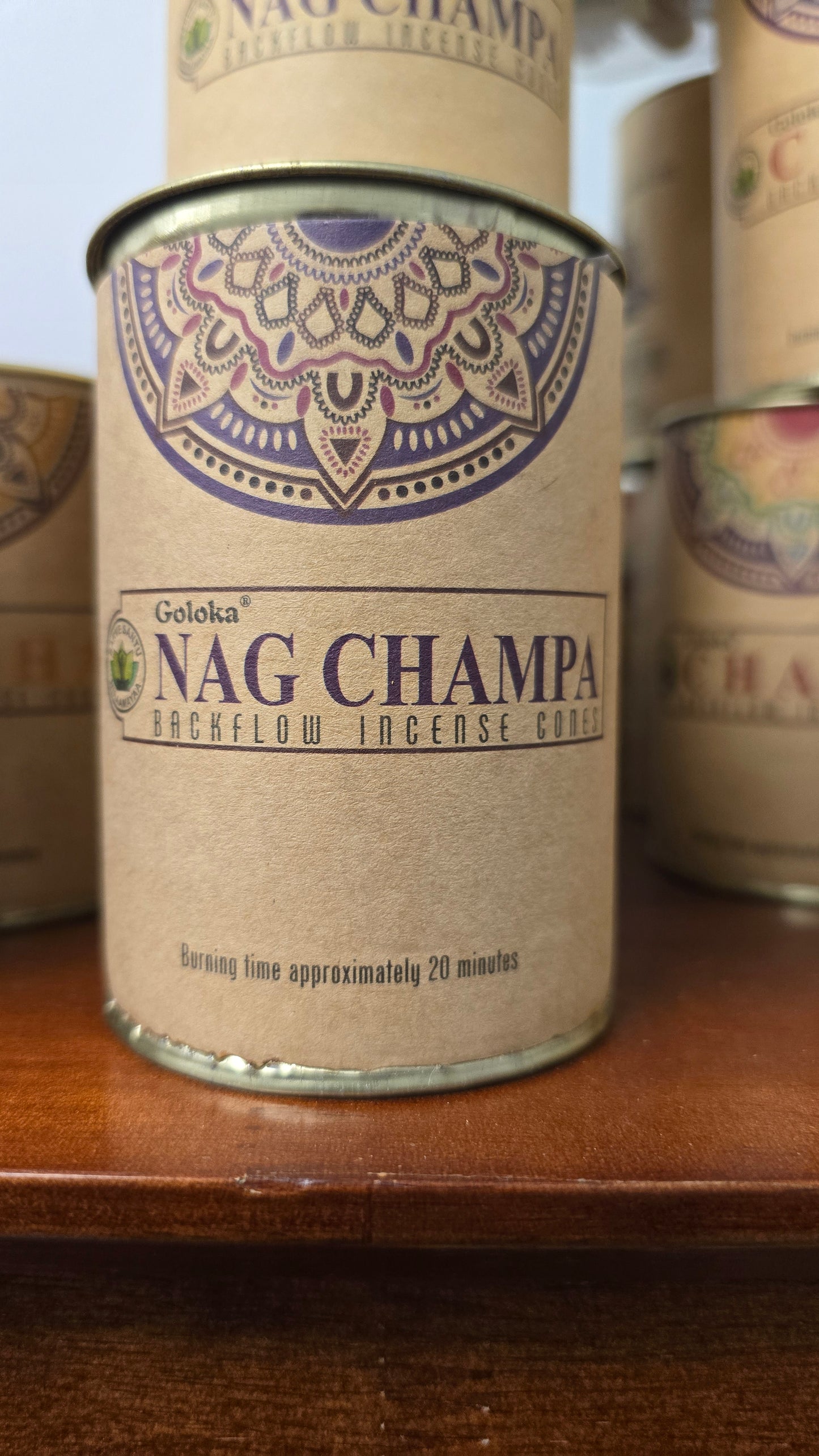 Goloka Backflow Incense Cones - Nag Champa