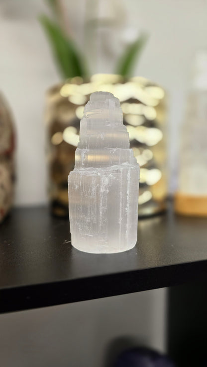 Selenite Iceburg Tower - Medium