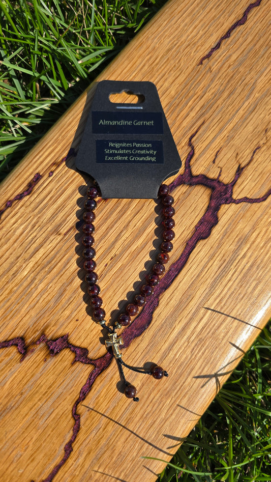 Adjustable Bracelet- Almandine Garnet