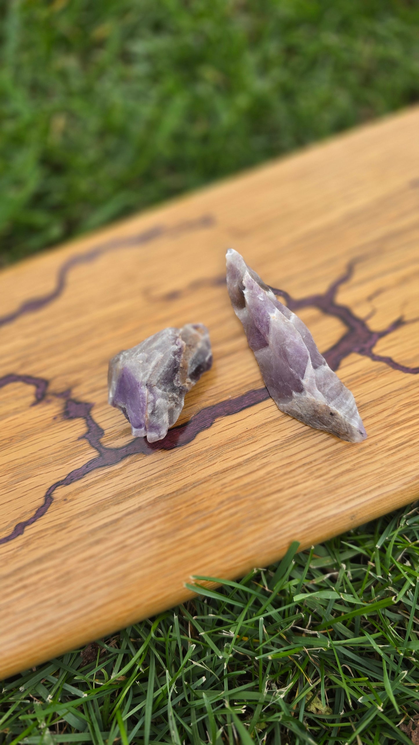 Raw Chevron Amethyst Pieces - Small (Under 50g)