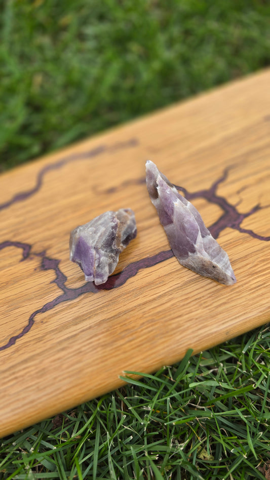 Raw Chevron Amethyst Pieces - Small (Under 50g)