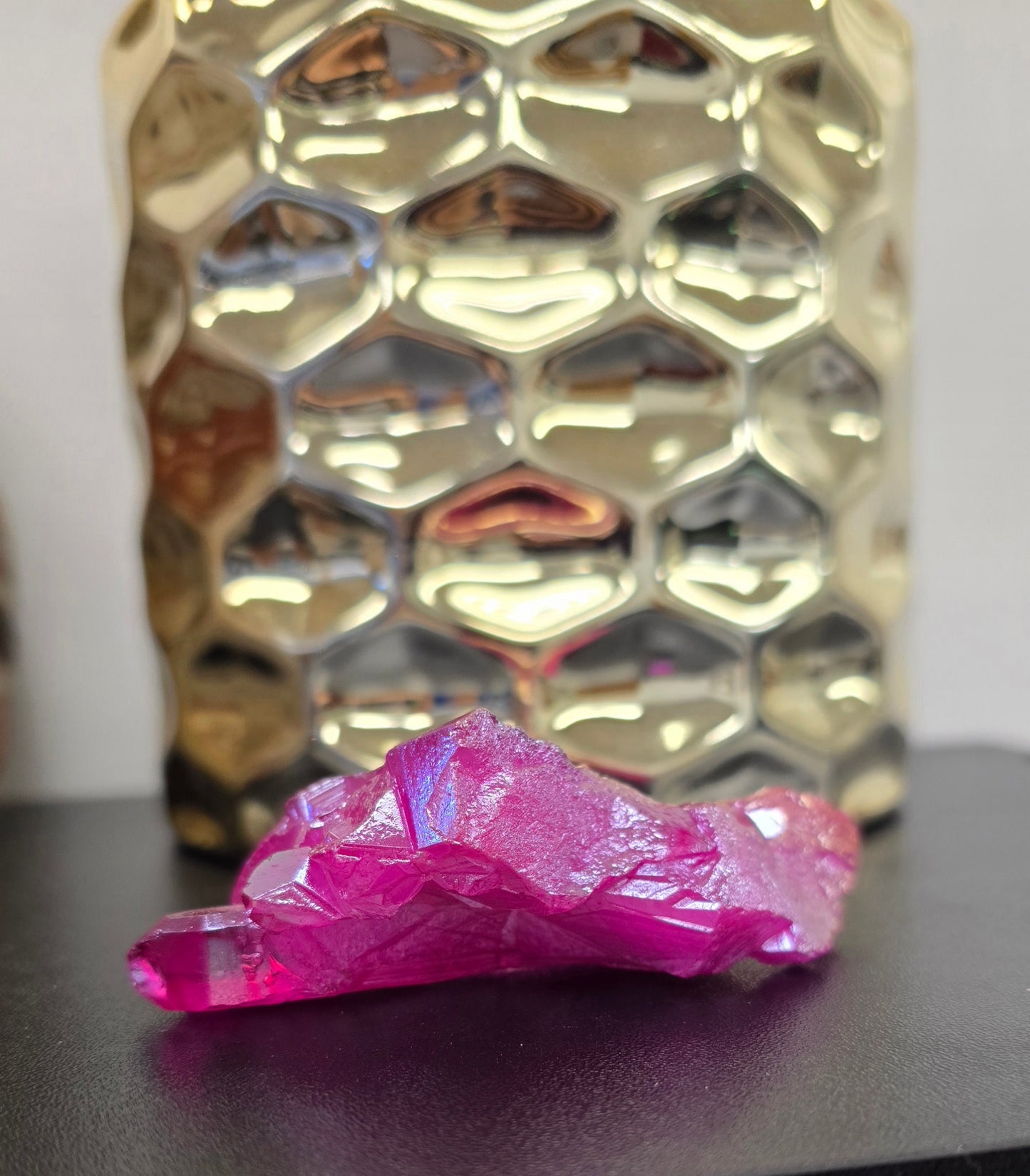 Purple Aura Quartz Cluster