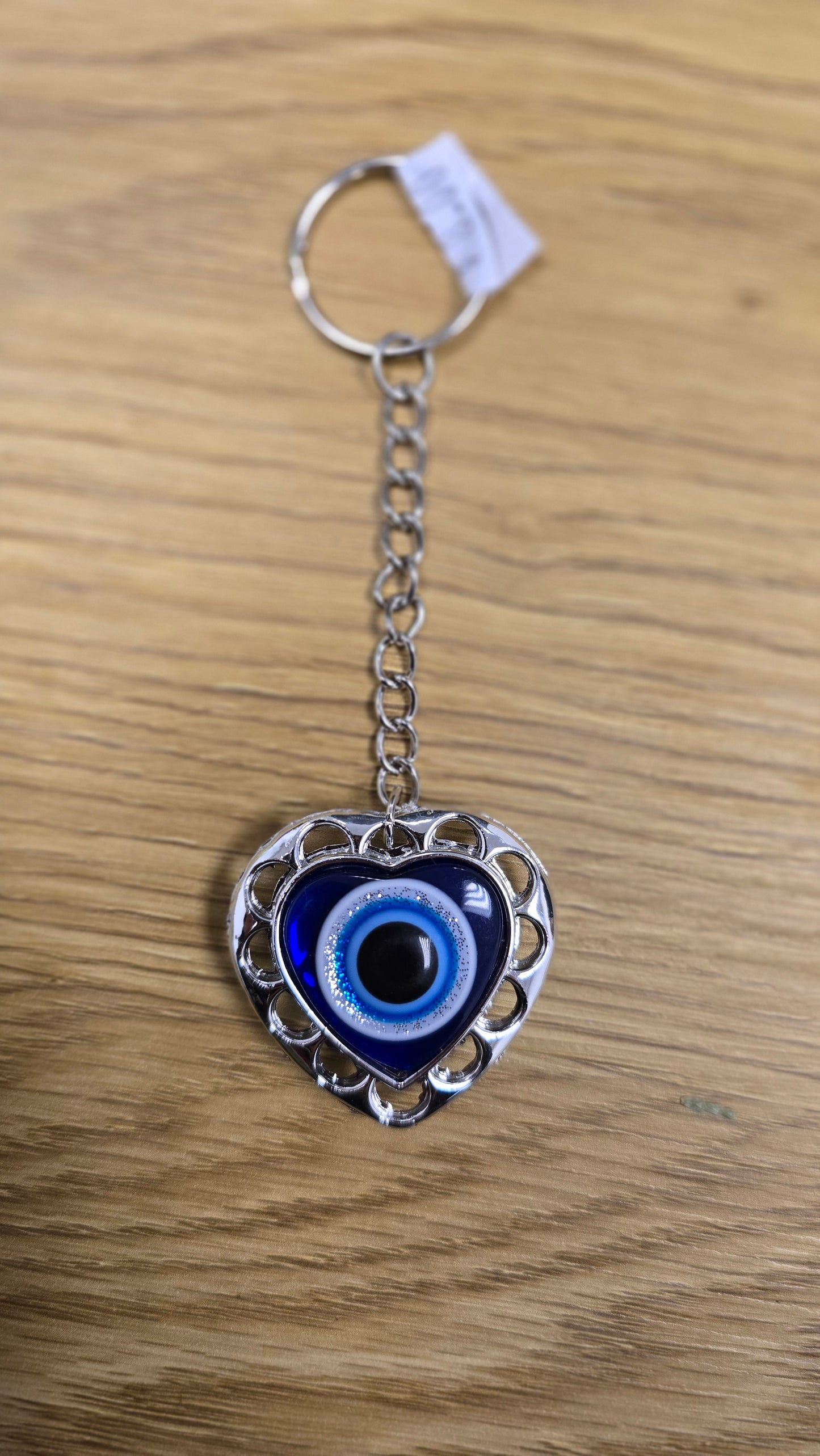 Evil Eye Heart Key Chain
