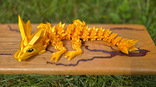 Larger 3D printed Yellow Dragon