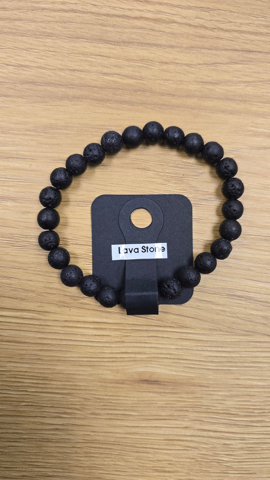 Black Lava Stone Bracelet (XL)