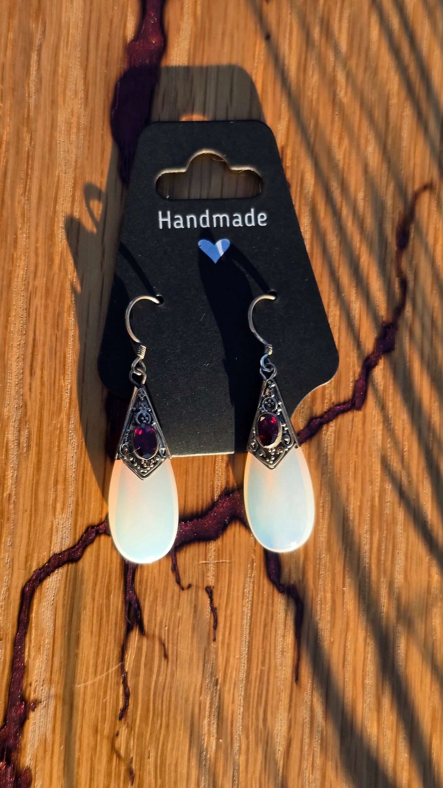 Opalite & Garnet Earrings