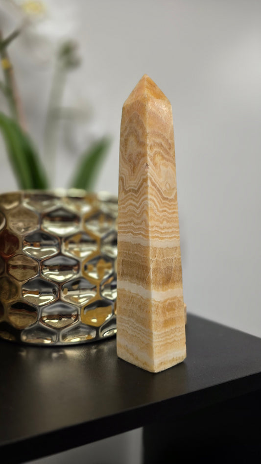 Orange Banded Calcite Tower