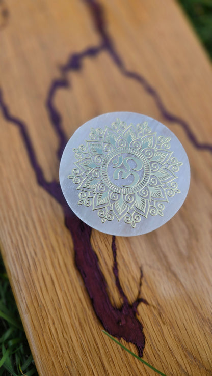 Round Selenite Plates