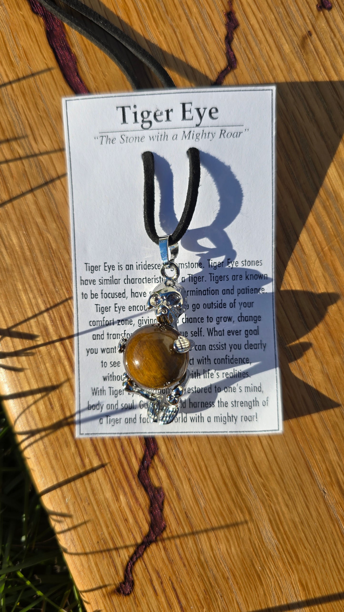 Tiger Eye Skeleton Necklace