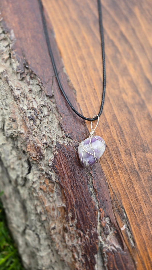 Chevron Amethyst Necklace