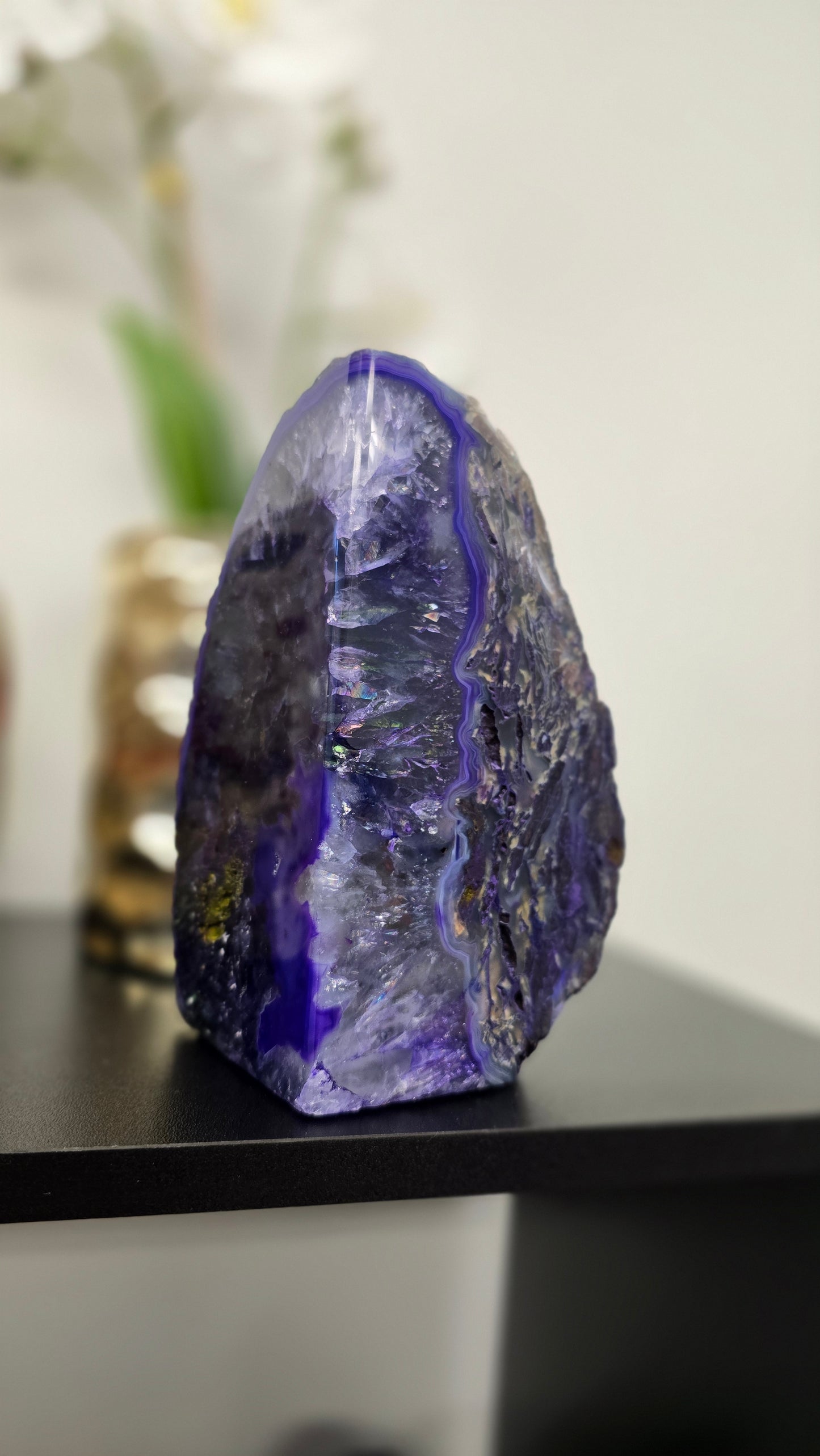 Purple Agate Book End