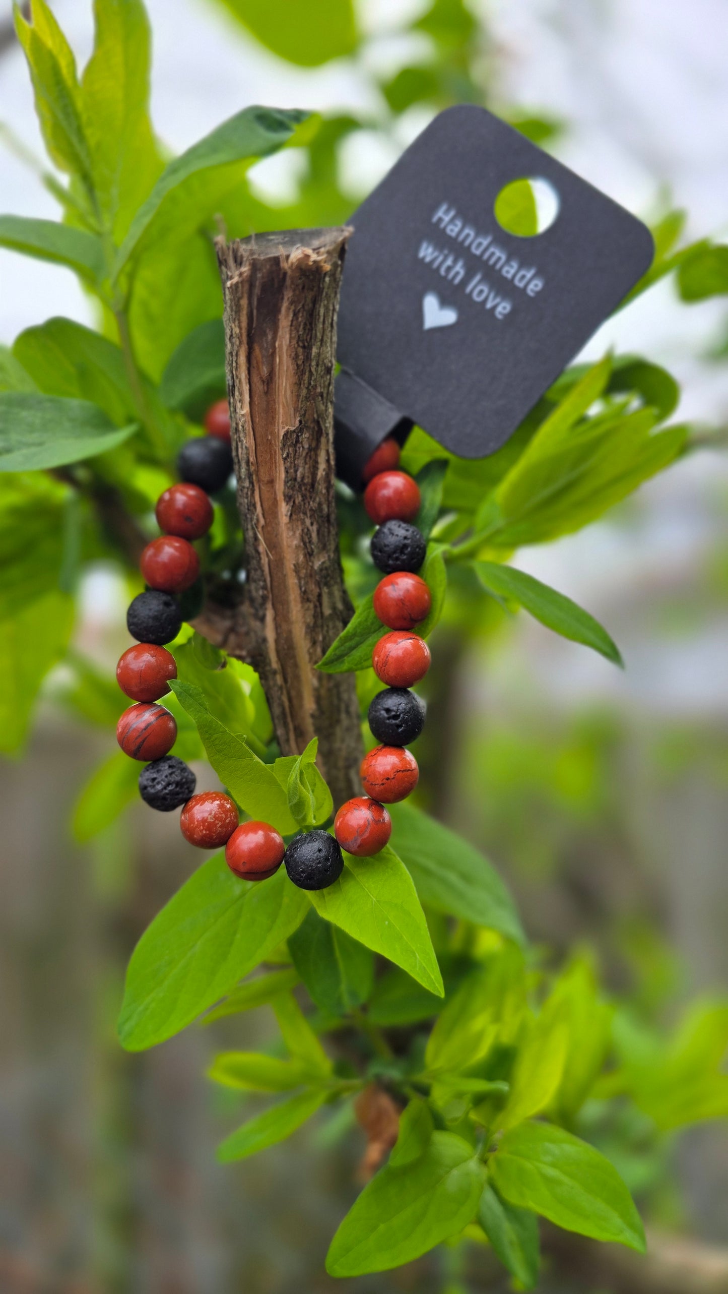Jasper and Lava Stone Bracelet