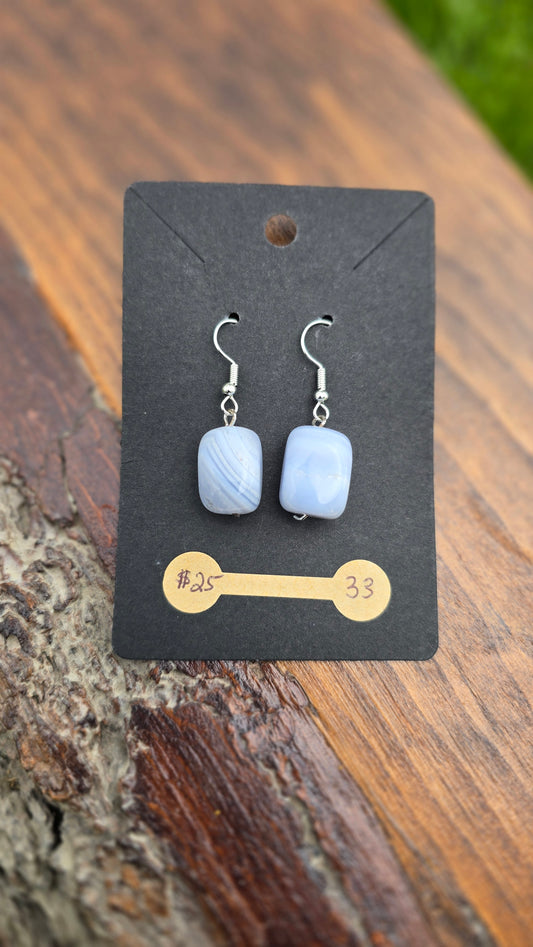 Blue Lace Agate Earrings
