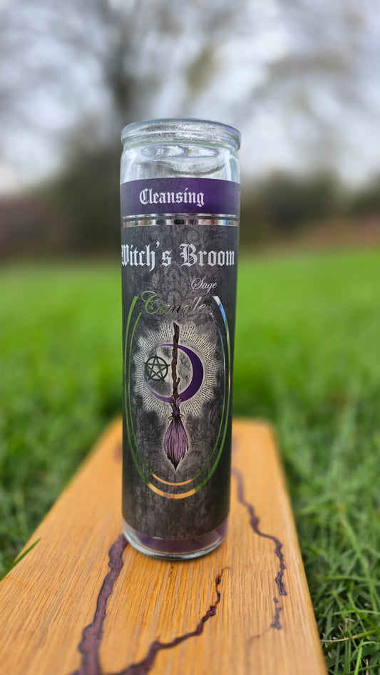 Witch's Broom Sage Candle- Cleansing