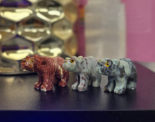 Dolomite Carved Spirit Animal - Bear