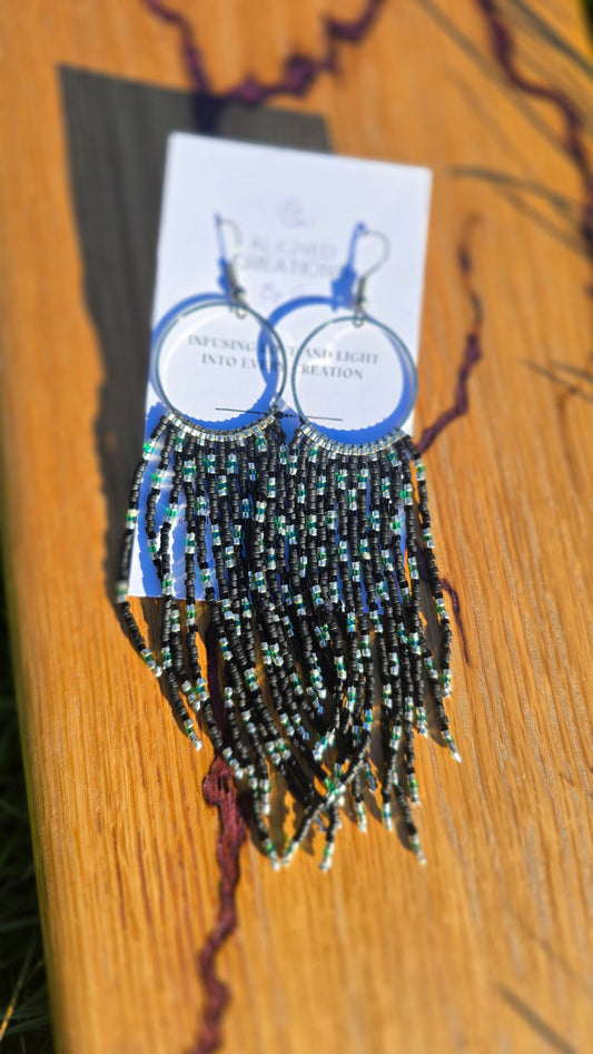 Midnight Flow Earrings by Aligned Creations by Jess