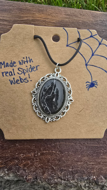 Spider Web Pendant Necklace