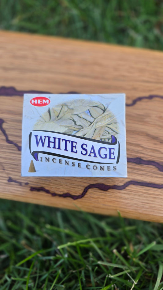White Sage Incense Cones HEM
