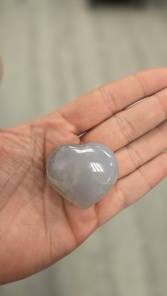 Blue Rose Quartz Heart