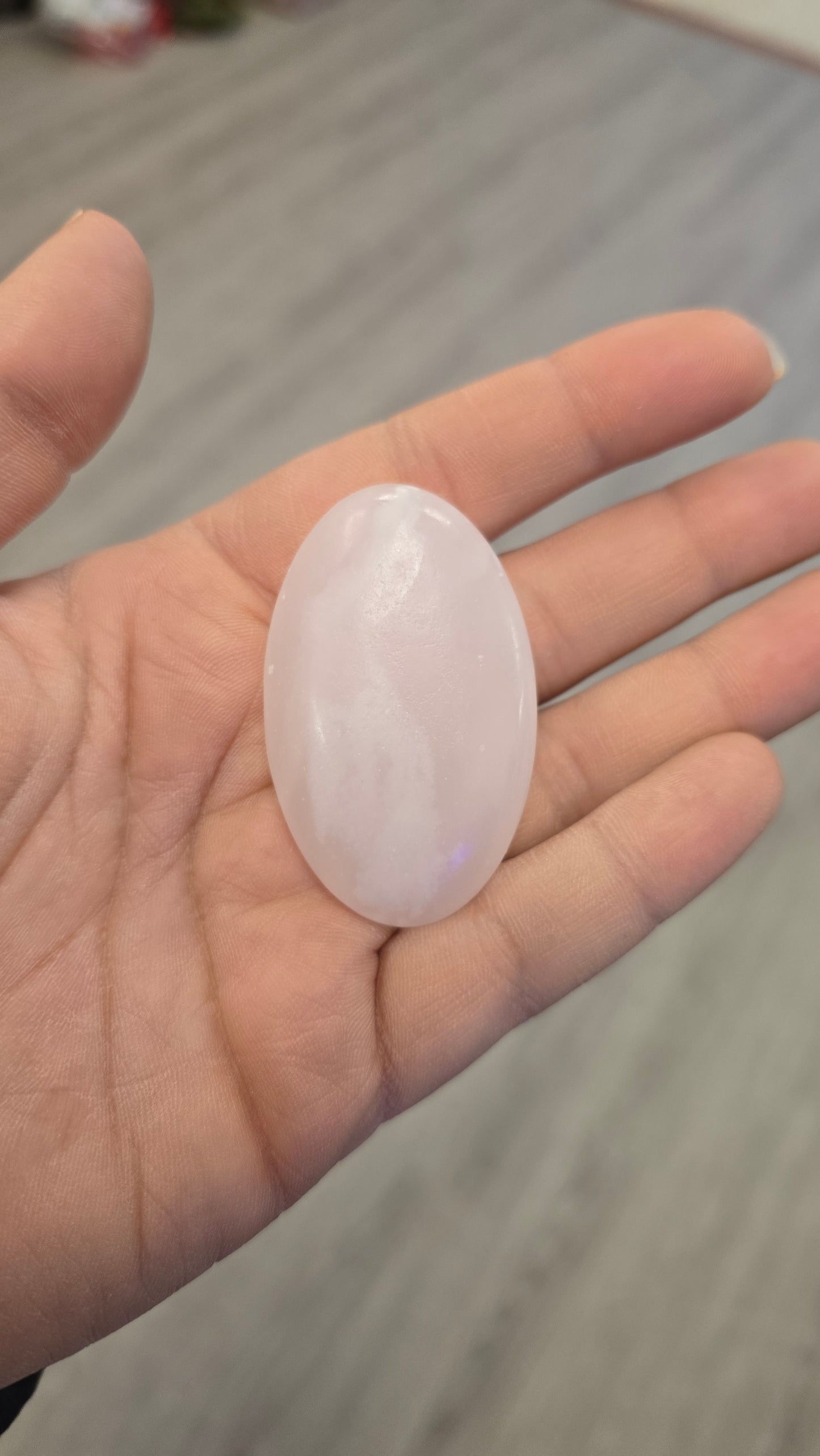 Pink Mangano Calcite  Palm Stone