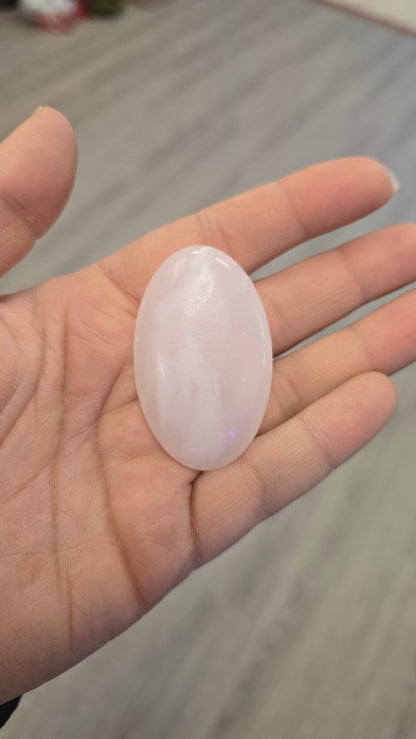 Pink Mangano Calcite  Palm Stone