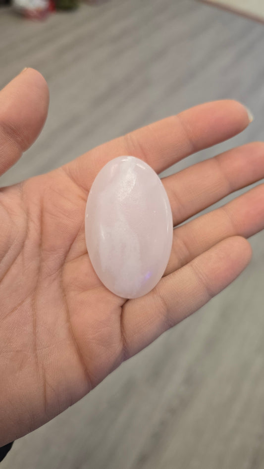 Pink Mangano Calcite  Palm Stone