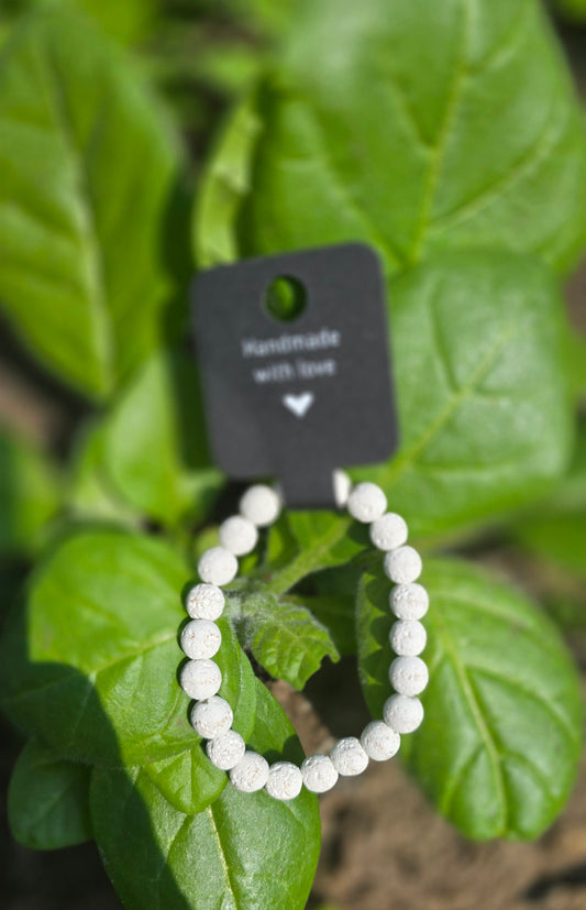 White Lava Stone Bracelet