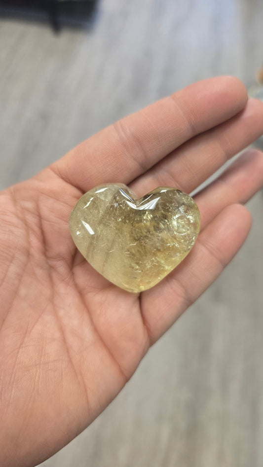 Smoky Citrine Quartz Heart
