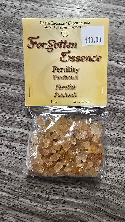 Forgotten Essense Resin Incense - Fertility Patchouli
