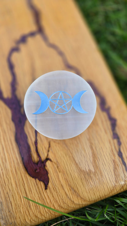 Round Selenite Plates