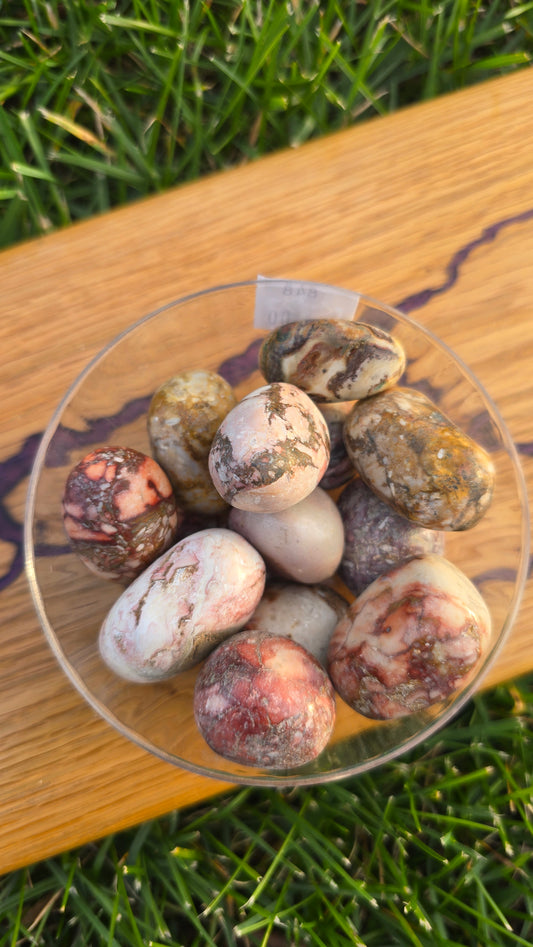 Pink Porcelian Jasper Tumbled Stone