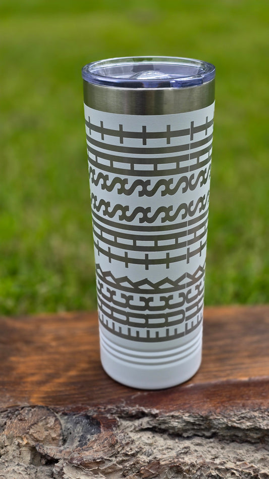 White 20 oz Skinny Tumbler - My Little Workbench