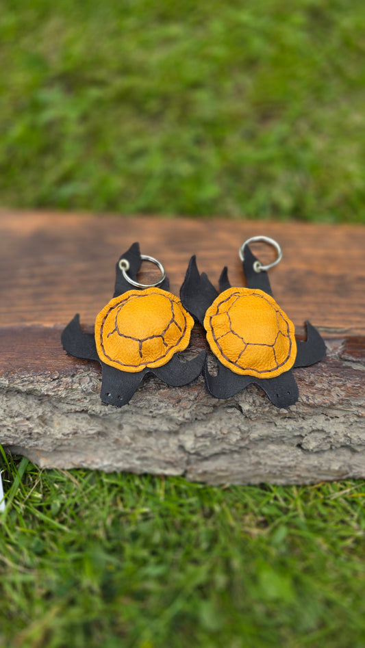 Handcrafted Leather Turtle Keychains