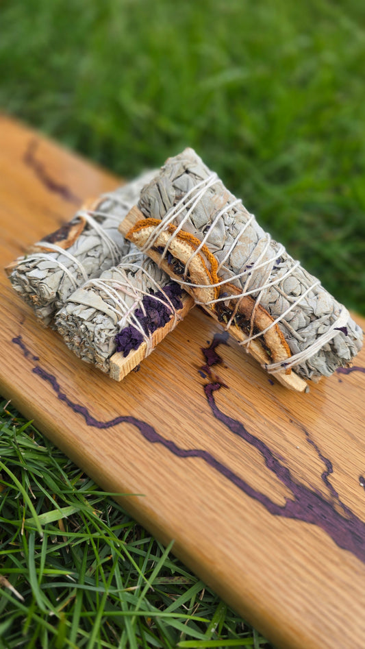 White Sage with Florida Water and Palo Santo