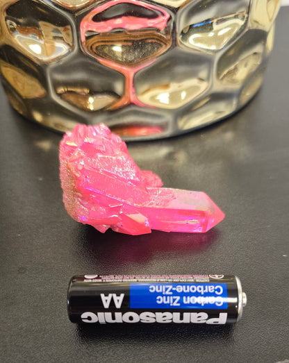 Pink Aura Quartz Cluster
