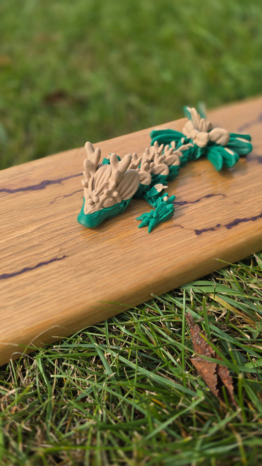 3D printed Dragon (Green and Beige)
