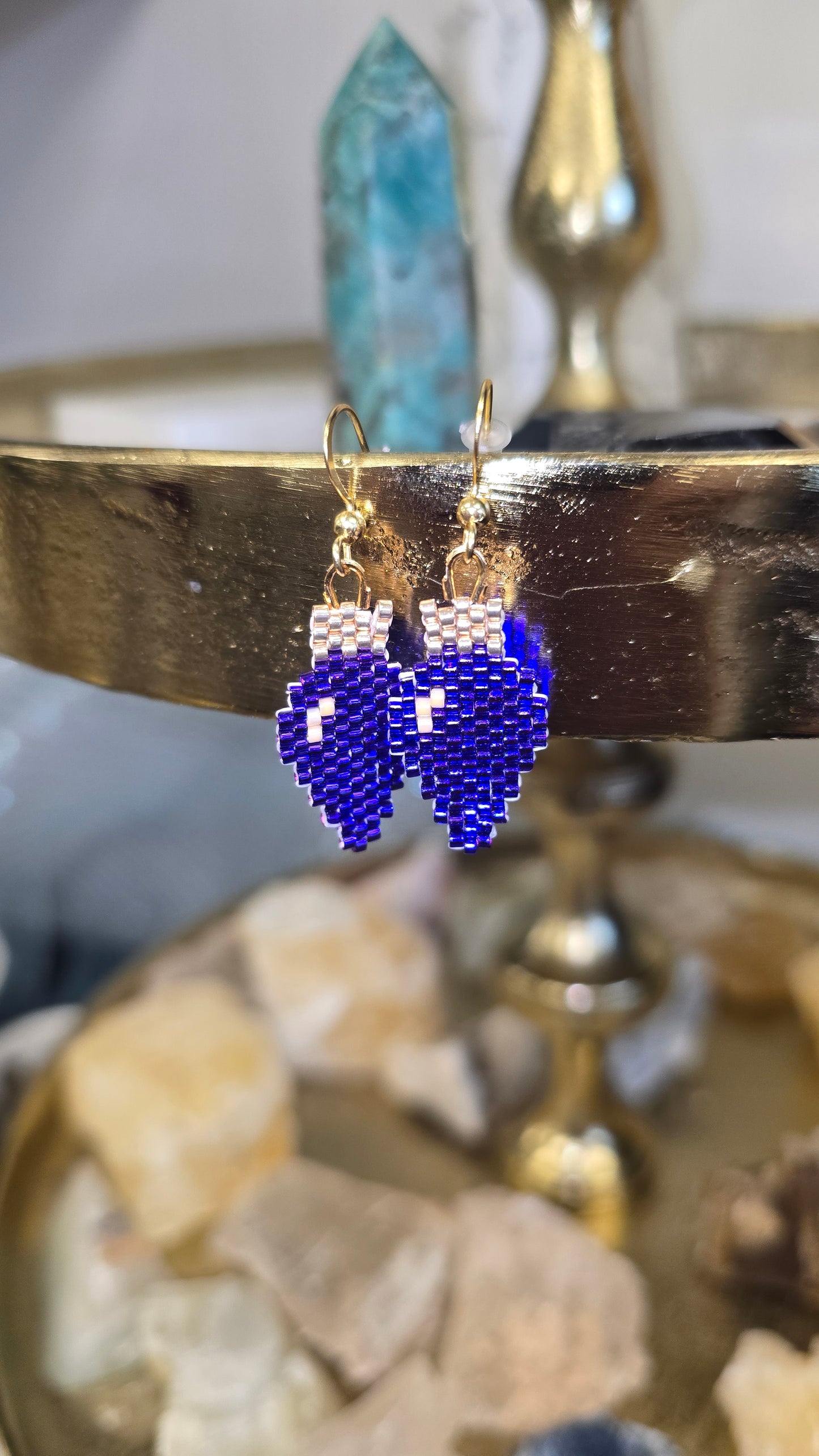 Christmas Bulb Beaded Earrings